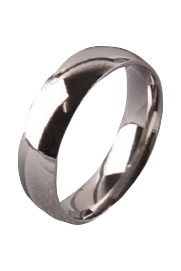 Men 7mm Mirror Polish Titanium Comfort Fit Plain Rings Wedding Band