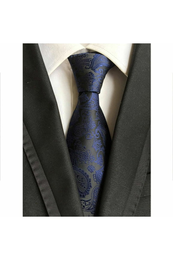 Men 8CM Wide Paisley Neck Tie Wedding Party Business Formal Flower Necktie