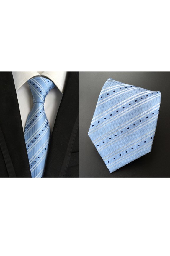 Men 8CM Wide Party Wedding Necktie Stripe Grids Paisley Pattern Neck Ware Tie