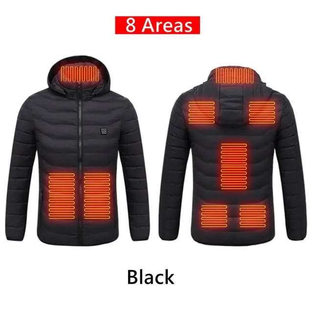 Men 9 Areas Heated Jacket USB deals Winter Outdoor Electric Heating Jackets Warm Sprot