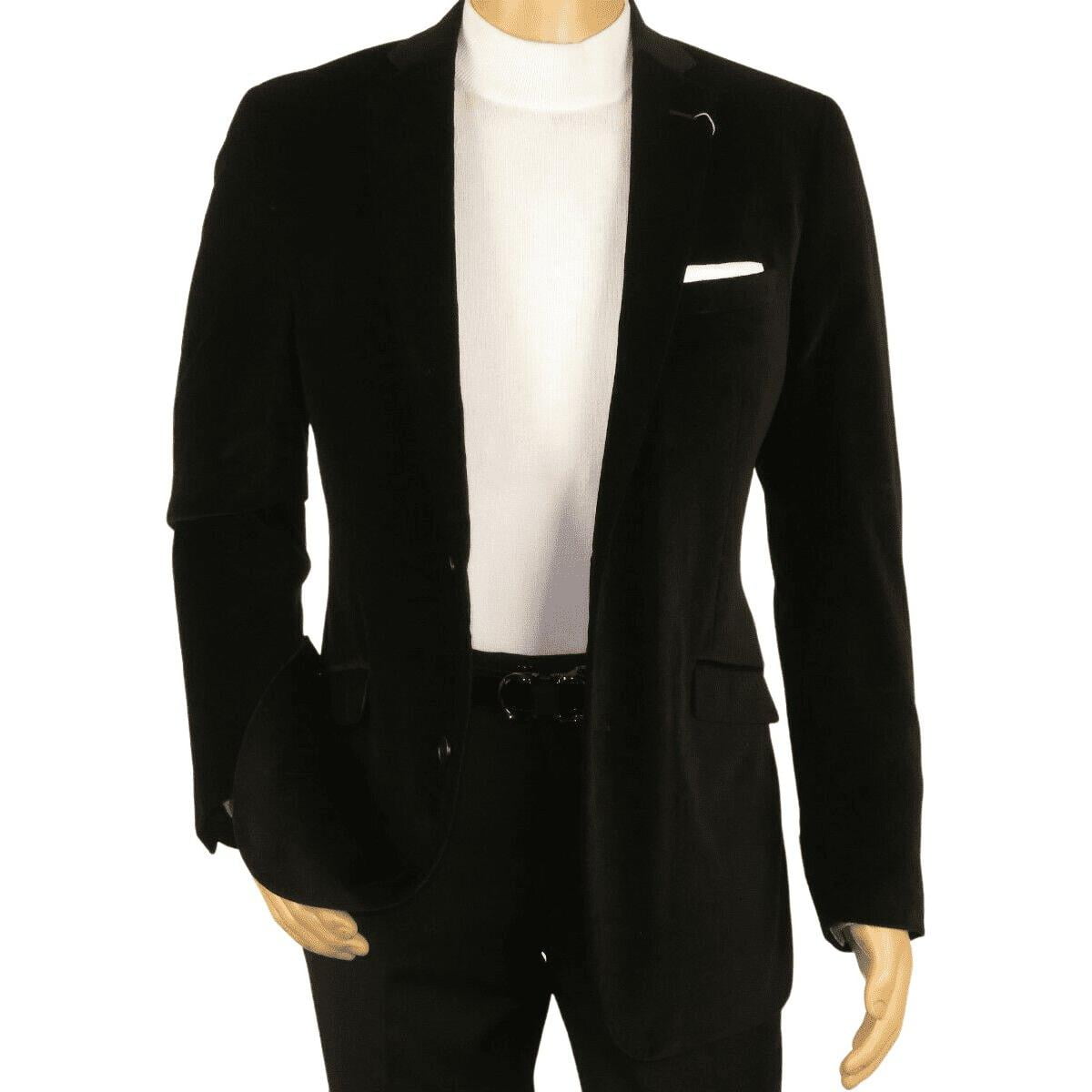 Men ADOLFO Velvet Blazer Dinner Formal Jacket Black Tie Stage Award Show C40895 Walmart