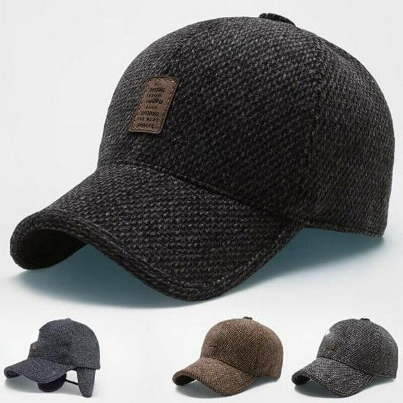 Men Adjustable Autumn Winter Hat Outdoor Thick Warm Earmuffs Baseball Cap