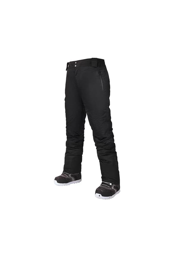 Men Adult Ski Pants Skiing Sports Winter Pants Insulated Waterproof Windproof Outdoor Trousers Black XXL