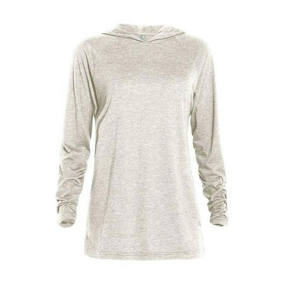 Men Adult Tri-Blend Raglan Hoodie, Oatmeal Heather - Extra Large