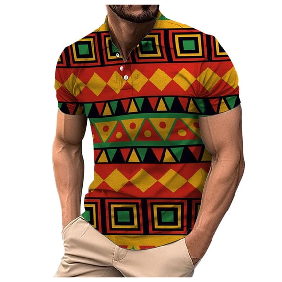 Men African Traditional Pattern Print Shirt Casual Short Sleeve Shirts Printed Dashiki Clothes Pocket T Shirt Pack Big T Shirt Long Men T Shirt Men's Shirt Concert T Shirts for Men Mens Pack of Shirts