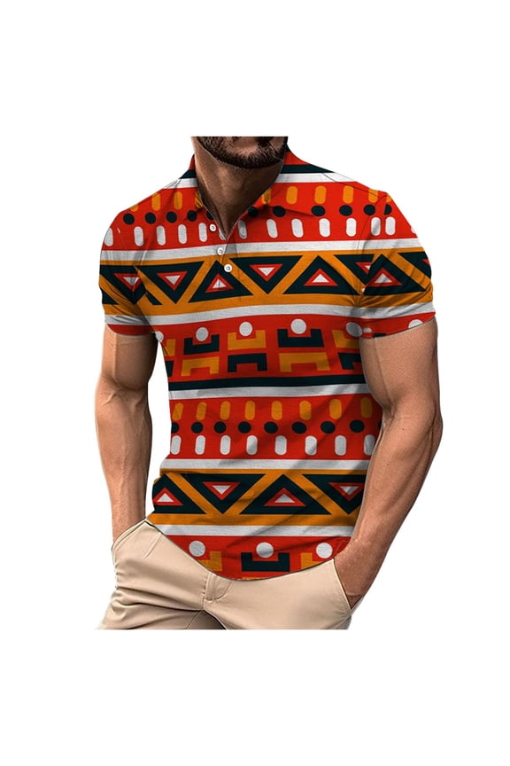 Men African Traditional Pattern Print Shirt Casual Short Sleeve Shirts Printed Dashiki Clothes Pocket T Shirt Pack Big T Shirt Long Men T Shirt Men's Shirt Concert T Shirts for Men Mens Pack of Shirts