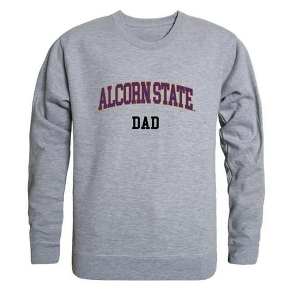 Men Alcorn State Bravehawks Dad Crewneck Fleece, Heather Grey - Extra Large