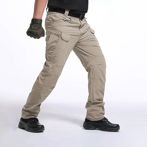 Men All Terrain Cargo Pants Regular Stretch Fit Breathable 6 Pocket UV Hiking Work Pants S-XXL
