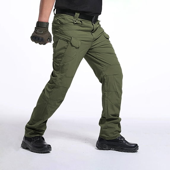 Men All Terrain Cargo Pants Regular Stretch Fit Breathable 6 Pocket UV Hiking Work Pants S-XXL