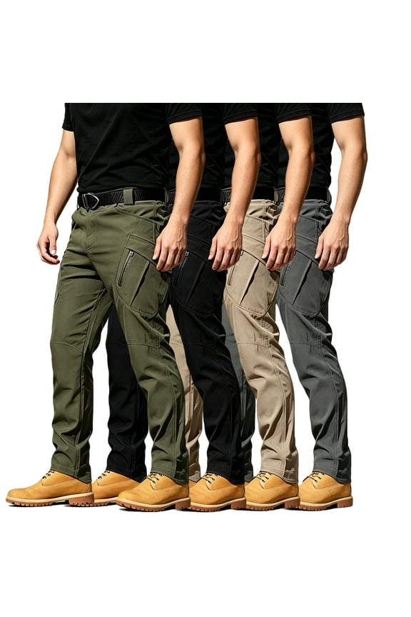 Men All Terrain Stretch Cargo Pants Light Breathable 6 Pocket UV Protect Work Pants S-XXL（1 piece）