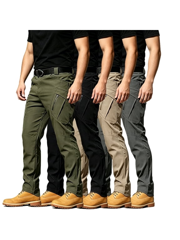 Men All Terrain Stretch Cargo Pants Light Breathable 6 Pocket UV Protect Work Pants S-XXL(1 piece)
