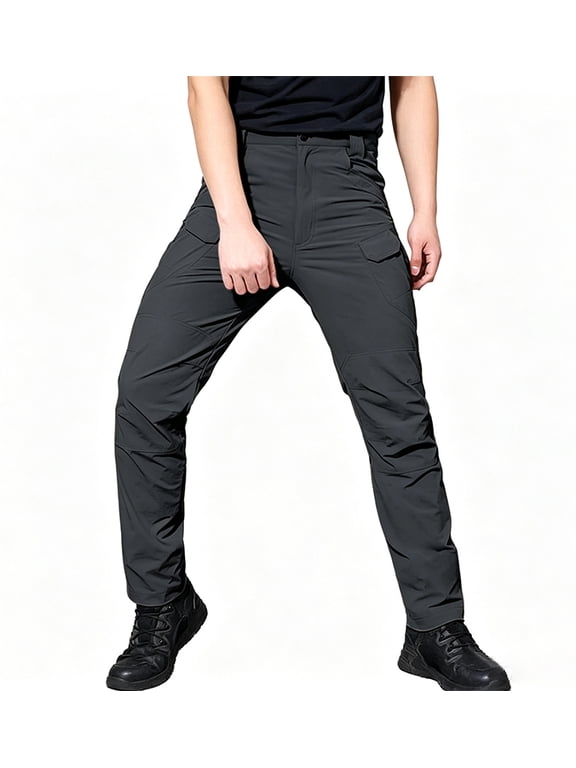 Men All Terrain Utility Cargo Pants Stretch Breathable Multi Pocket Regular Outdoor Work Pants S-XXL