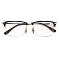 thumbnail image 1 of Men Aluminum Optical Frame Rectangular Reading Glasses with Titanium Temple Half Rimless 144MM Ti04 +4.00, 1 of 5