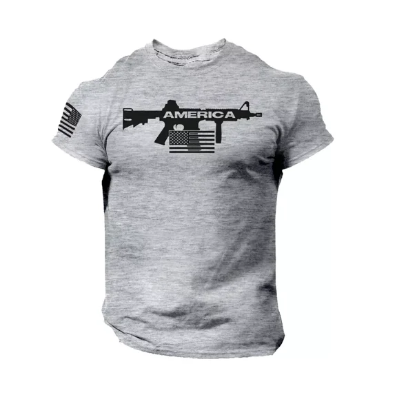 Men America T Shirt US Flag T-Shirt