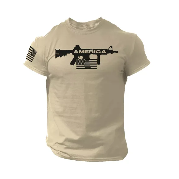 Men America T Shirt US Flag T-Shirt