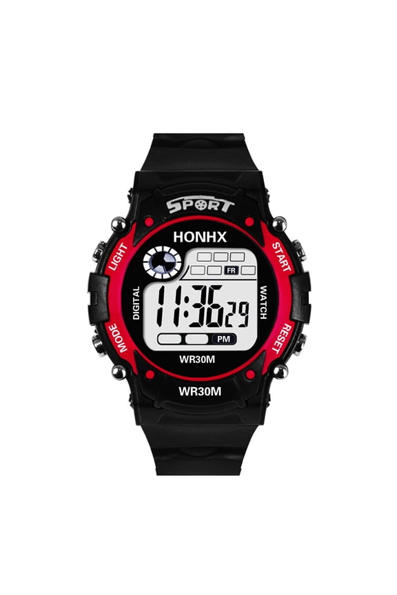 Men Analog Digital Military Sport LED Wrist Watch, Rvkxad Quartz Digital Display Sport Watch, 5ATM Water Resistant Silicone Rubber Strap for Swimming Shower Diving, Red