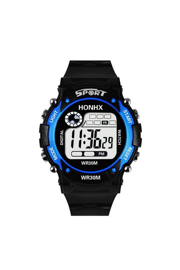 Men Analog Digital Military Sport LED Wrist Watch, Rvkxad Quartz Digital Display Sport Watch, 5ATM Water Resistant Silicone Rubber Strap for Swimming Shower Diving, Blue