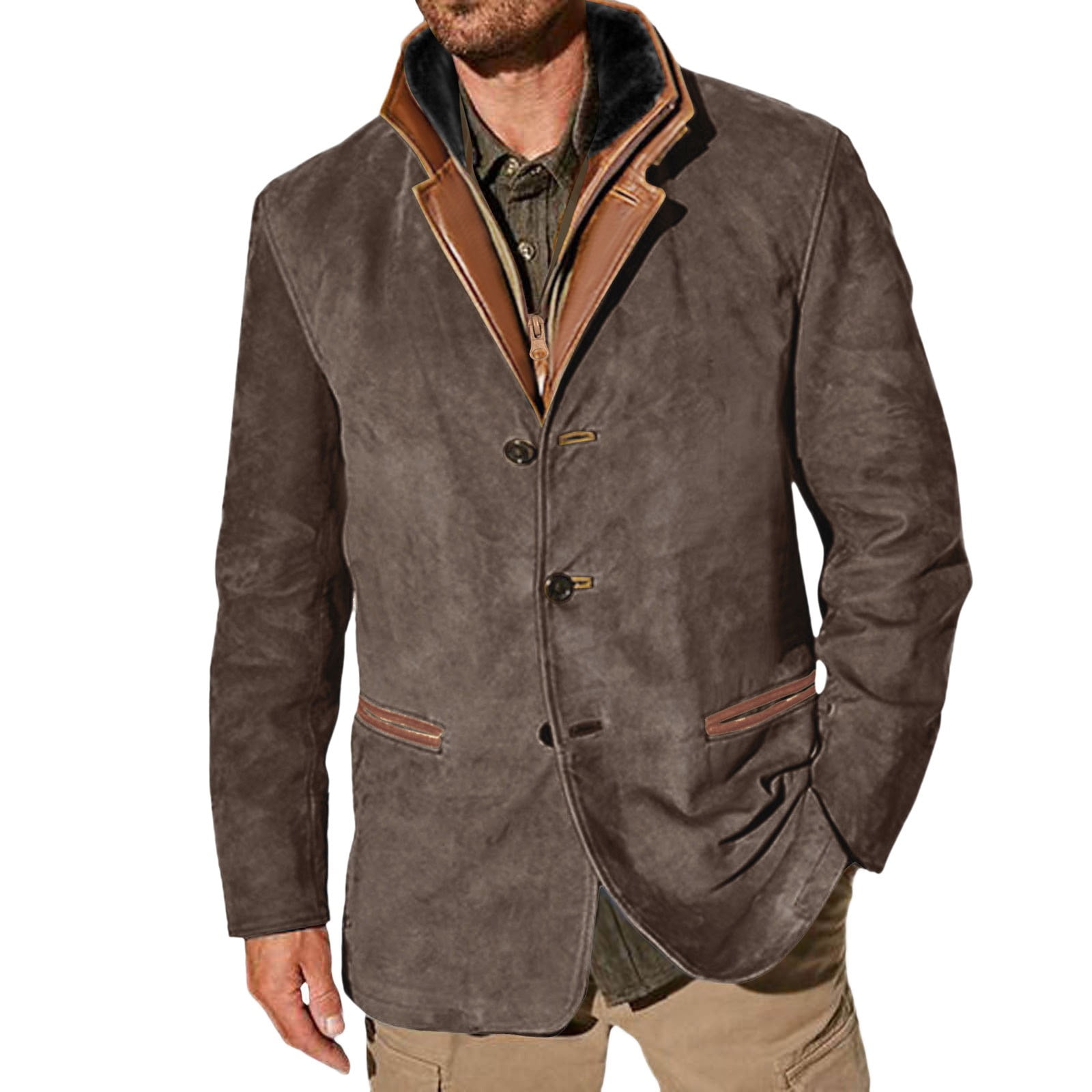 Men And Qomen Heavy Industry Vintage Work Retro American Casual Big And Tall down Jackets Men Jacket Size Heavy Jackets for Men Disc Men Young Way Jacket Winter Jackets Men Quick Jacket