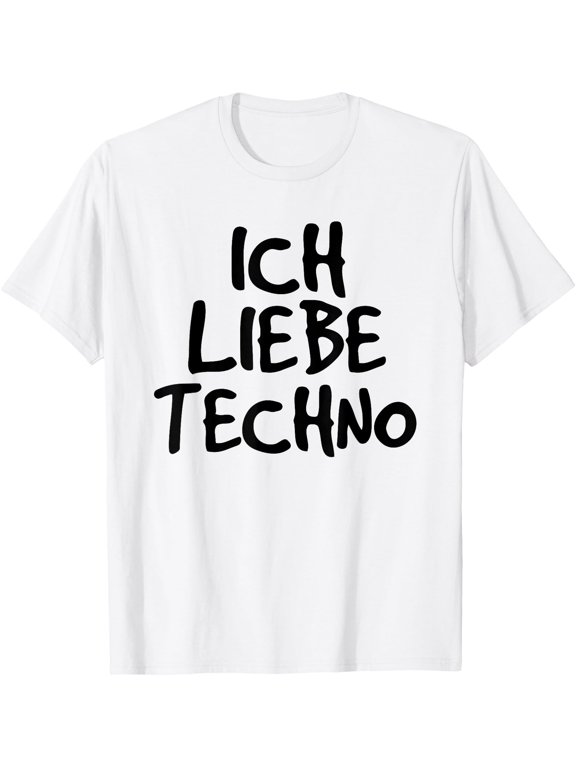 Men And Women Ich Liebe Techno German Music T-Shirt