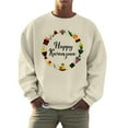 thumbnail image 1 of Men And Women Kwanzaa Fall Fashion Hoodless Pullover Sweatshirt Holiday Logo Print Top Casual Fall Pullover Long Sleeve Crewneck Loose Tops, 1 of 4