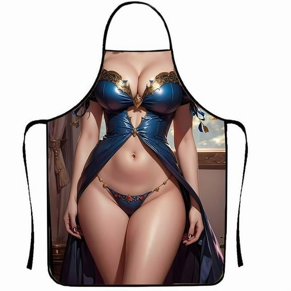 Men And Women Quirky Novel Sexy Fun Design Aprons For Kitchen Cooking Party Gift One Size Fits All 80*60Cm