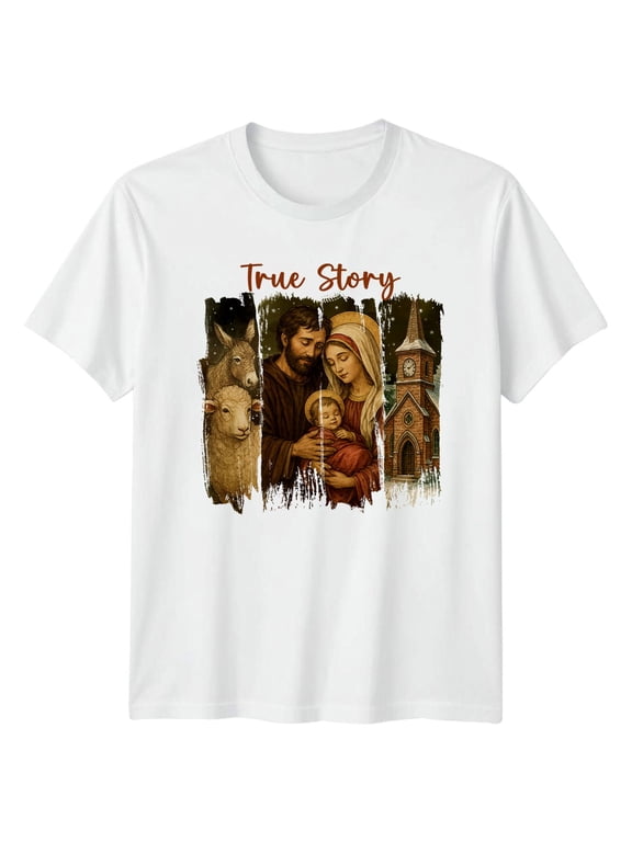 Men And Women True Story Nativity Christmas T-Shirt