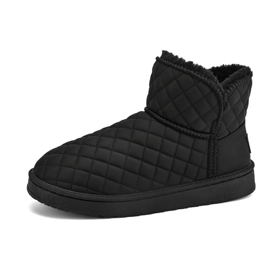 Men Ankle Snow Boot Pull on Winter Boots Plush Lined School Lightweight