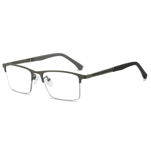 Men Anti-blue Light Business Reading Glasses 3.00 Fashion Spring Hinge Gunmetal Metal Readers +3.00 Strength