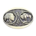 thumbnail image 1 of Men Antique Gold Metal Belt Buckle Buffalo Coin Native Face Western Fashion, 1 of 7