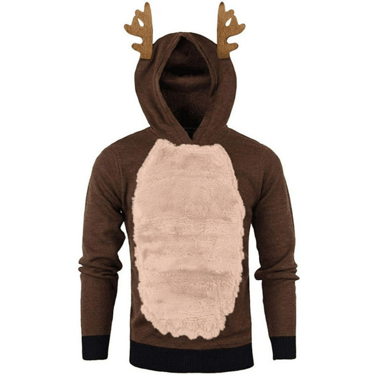 Deer hoodie with antlers 2025
