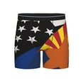 thumbnail image 1 of Men Arizona Thin Blue Line Flag Boxer Briefs Novelty Boxer Shorts Underwear No Fly, 1 of 7