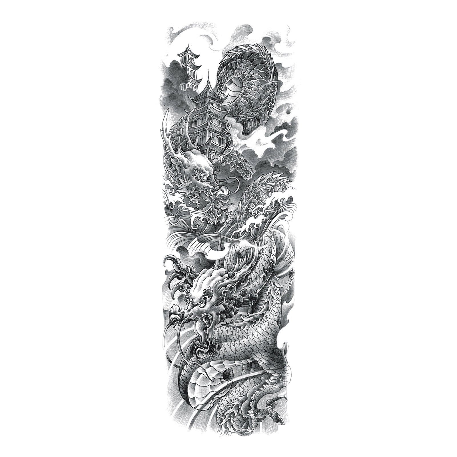 Men Arm Tattoo Temporary Tattoos Sticker Tatoo Hot 3D Art Waterproof