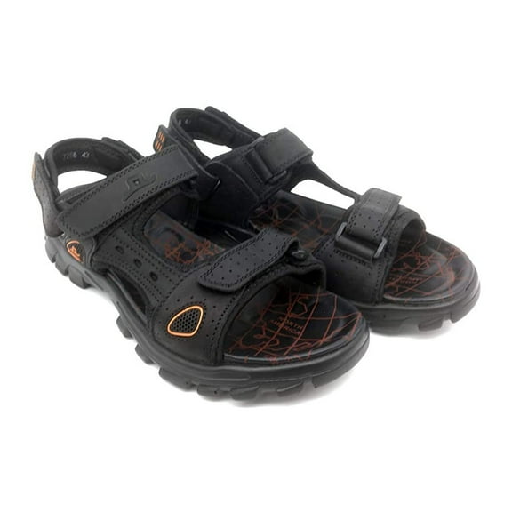 Men Athletic Open Toe Sandals Slides Outdoor Summer Leather Fisherman Beach Casual Shoes Adventures Outings Hiking 10.5 Black