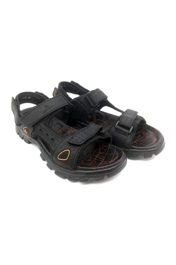 Men Athletic Open Toe Sandals Slides Outdoor Summer Leather Fisherman Beach Casual Shoes Adventures Outings Hiking 7 Black