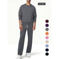 thumbnail image 1 of Men Athletic Outfit Sets Men's Fleece 2-Piece Crew Sweatshirt and Open Bottom Sweatpants with Pocket Set(Dark Gray, L), 1 of 10