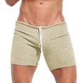 thumbnail image 1 of Men Athletic Shorts Men's Athletic Shorts Lightweight Elastic Waist Tie Above Knee Length Solid Color Slim Fit Shorts for Wear Exercise Workout Sports, 1 of 6