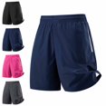 thumbnail image 1 of Men Athletic Shorts Quick Dry Men's Shorts Lightweight Mesh Gym Shorts with Zipper Pockets, 1 of 4