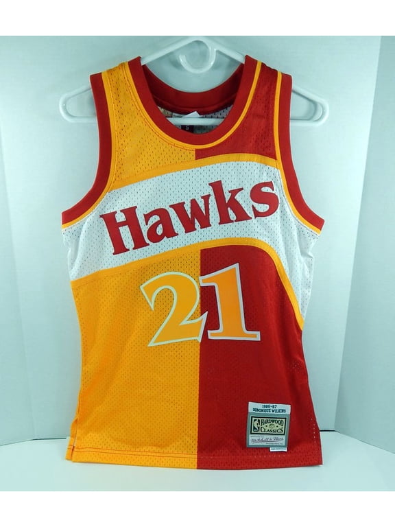 Men Atlanta Hawks Dominique Wilkins Swingman Red Jersey HWC Mitchell Nes NWT S 3