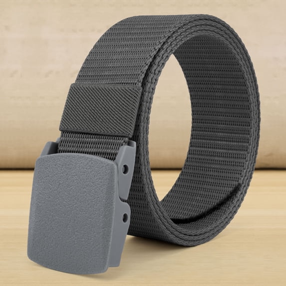 Men Automatic Buckle Nylon Belt Casual No Holes Belt For Men