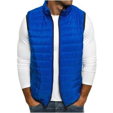 Men Autumn and Winter Solid Color Atmosphere Comfortable All-match Vest Cotton Jacket