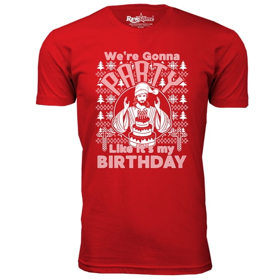 Men Awesome Ugly Christmas Sweater T-Shirt - We're Gonna Party