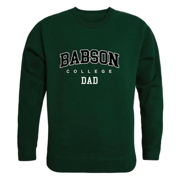 Men Babson College Beavers Dad Crewneck Fleece, Forest Green - 2XL