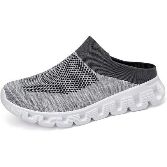 Men Backless Sneakers Breathable Mule Cushion Open Back Casual Slippers for Men