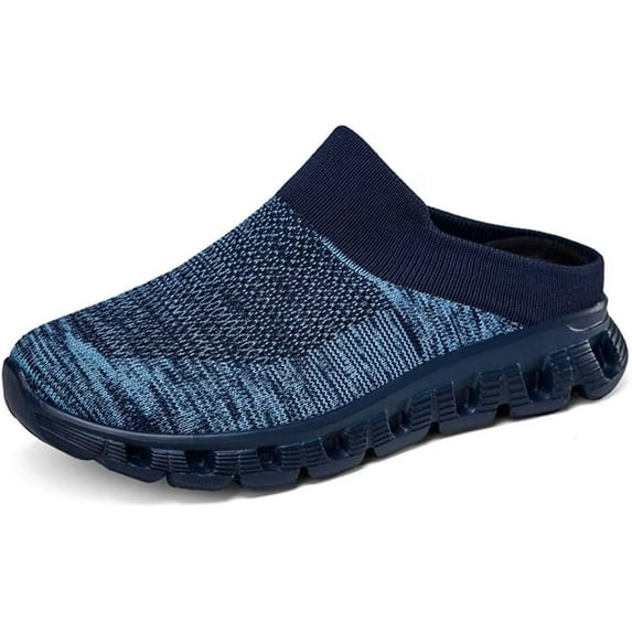 Men Backless Sneakers Breathable Mule Cushion Open Back Casual Slippers for Men