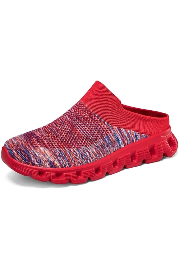 Men Backless Sneakers Breathable Mule Cushion Open Back Casual Slippers for Men