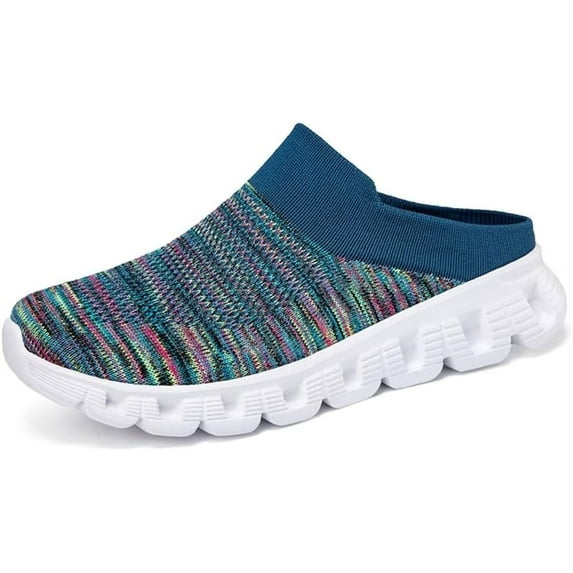 Men Backless Sneakers Breathable Mule Cushion Open Back Casual Slippers for Men