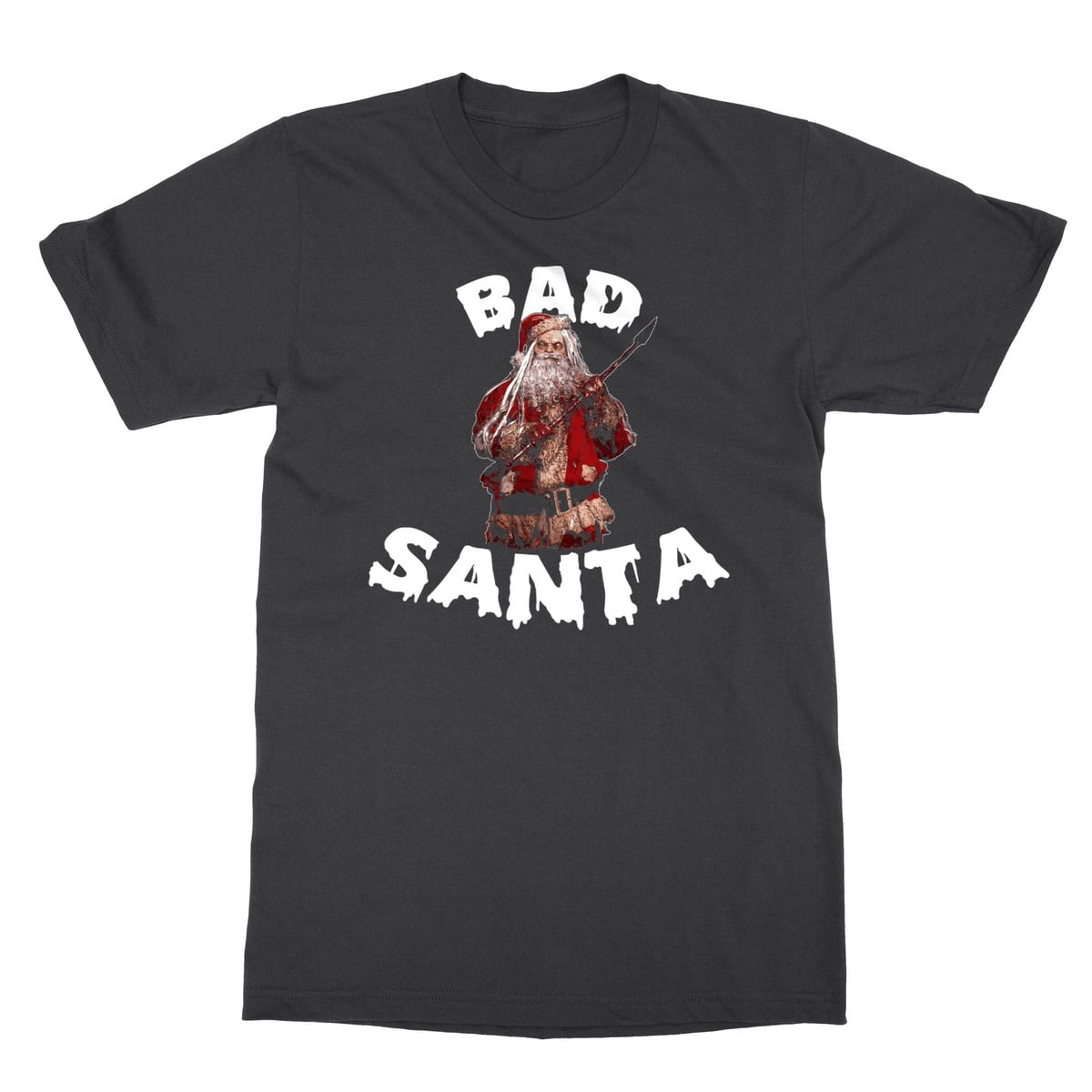 Bad Graphicks Men Bad Santa Killer Christmas Graphic T-Shirt - Walmart.com