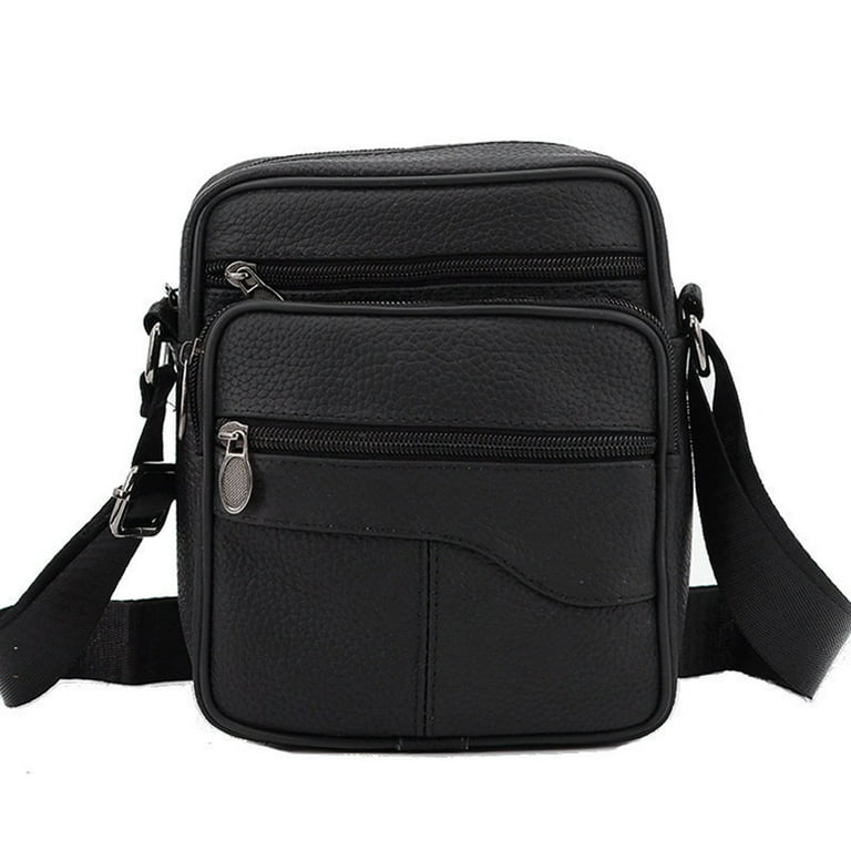 Walbest Men's Faux Leather Shoulder Bag, Business Crossbody Bag