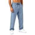 thumbnail image 1 of Men Baggy Sweatpants Quick-Dry Wide Leg Chino Pants Loose Fit Fashion Casual Drawstring Elastic Waist Pant with Pockets L, 1 of 8