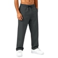 thumbnail image 1 of Men Baggy Sweatpants Quick-Dry Wide Leg Chino Pants Loose Fit Fashion Casual Drawstring Elastic Waist Pant with Pockets M, 1 of 8